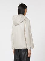 Padded water-repellent canvas hooded jacket