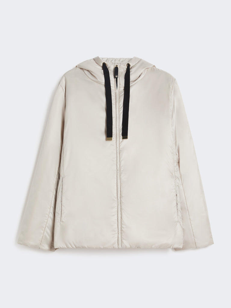 Padded water-repellent canvas hooded jacket