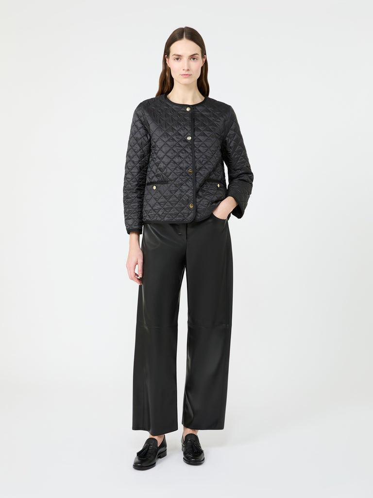 max mara padded water-repellent canvas round-neck jacket