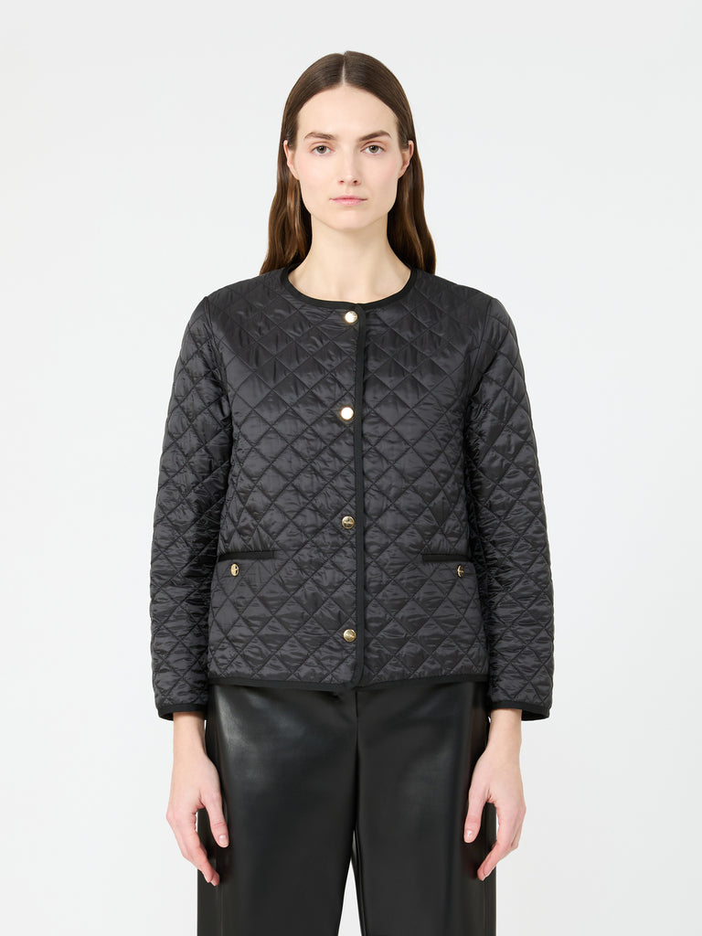 max mara padded water-repellent canvas round-neck jacket