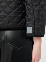 Padded Water-Repellent Canvas Round-Neck Jacket for Women - Black - Max Mara UAE