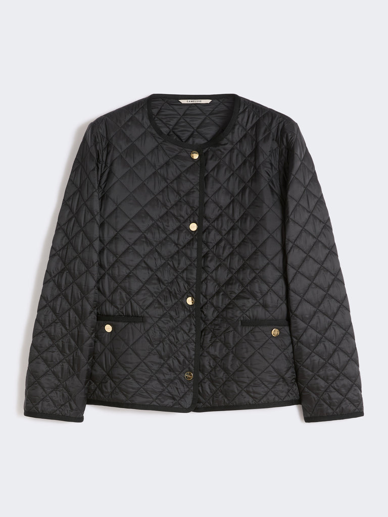 max mara padded water-repellent canvas round-neck jacket