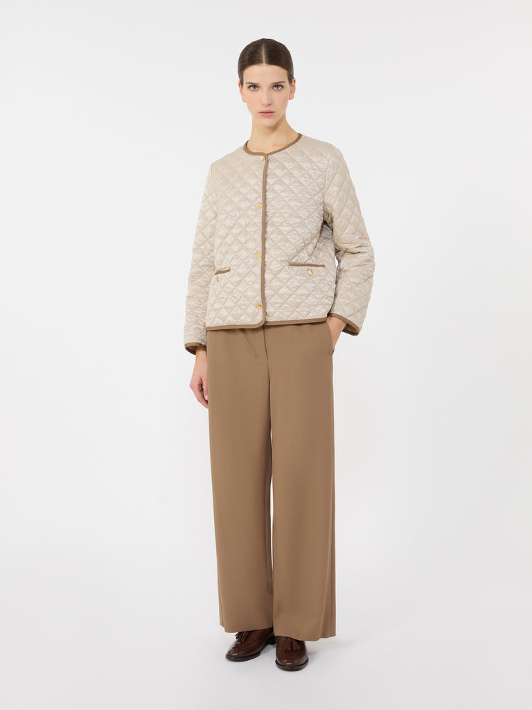 max mara padded water-repellent canvas round-neck jacket