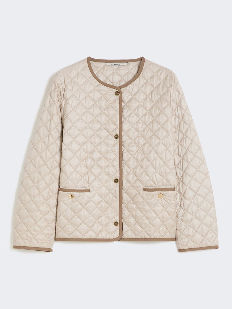 max mara padded water-repellent canvas round-neck jacket