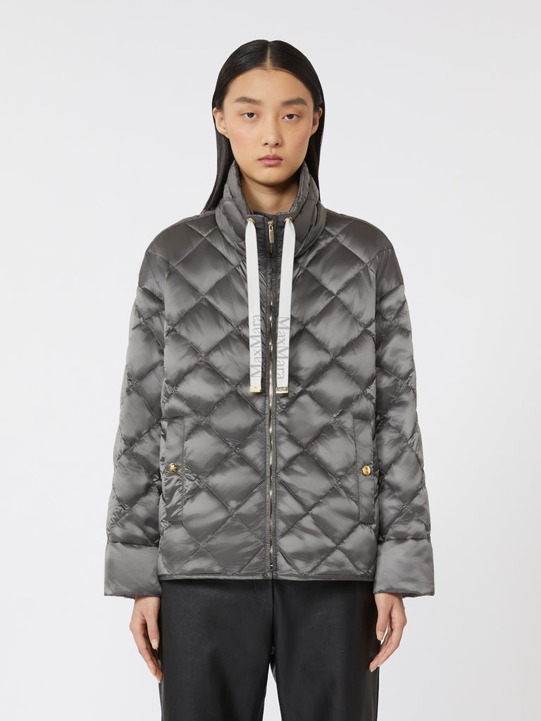 max mara short water-repellent canvas down jacket