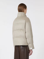 max mara water-repellent canvas and camel down jacket for women