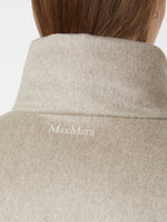 Water-Repellent Canvas And Camel Down Jacket for Women - Sand - Max Mara UAE
