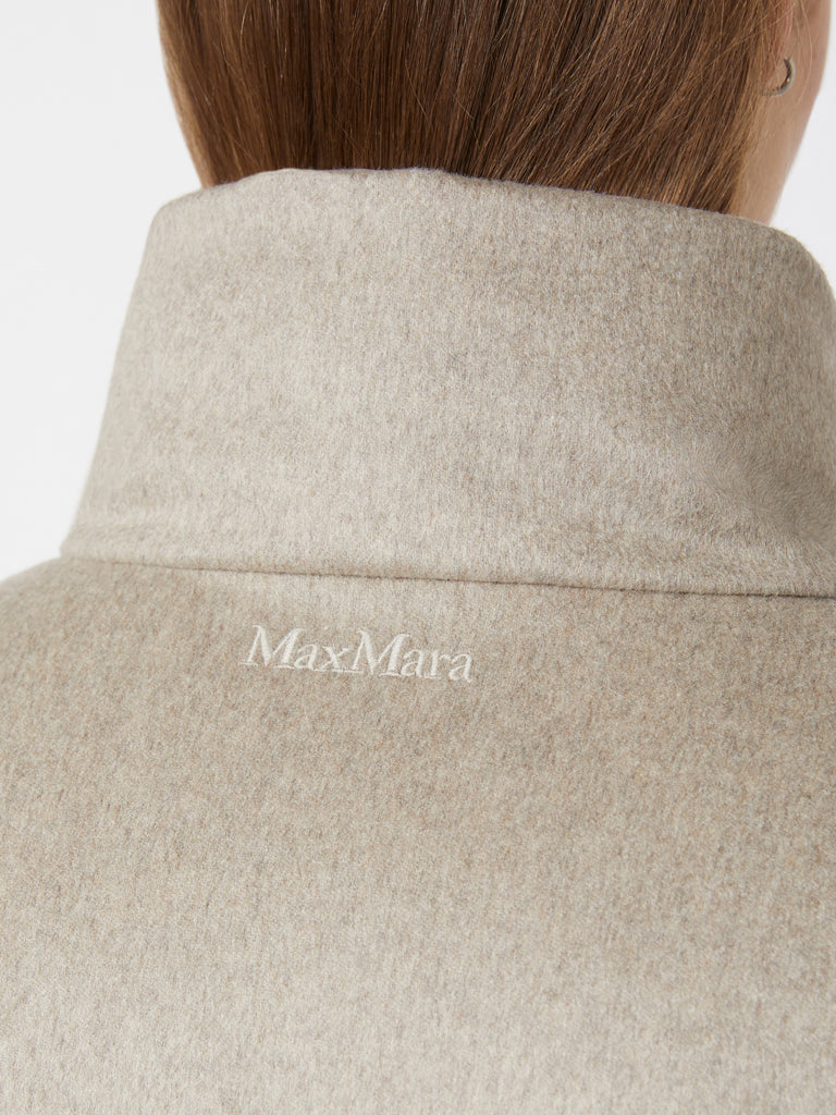 max mara water-repellent canvas and camel down jacket