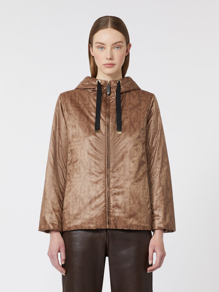 max mara logo-branded water-repellent canvas padded jacket