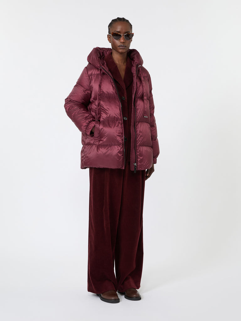 max mara roomy puffer jacket in water-repellent plain-weave fabric