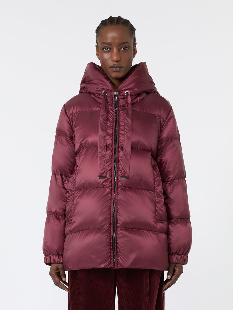 max mara roomy puffer jacket in water-repellent plain-weave fabric