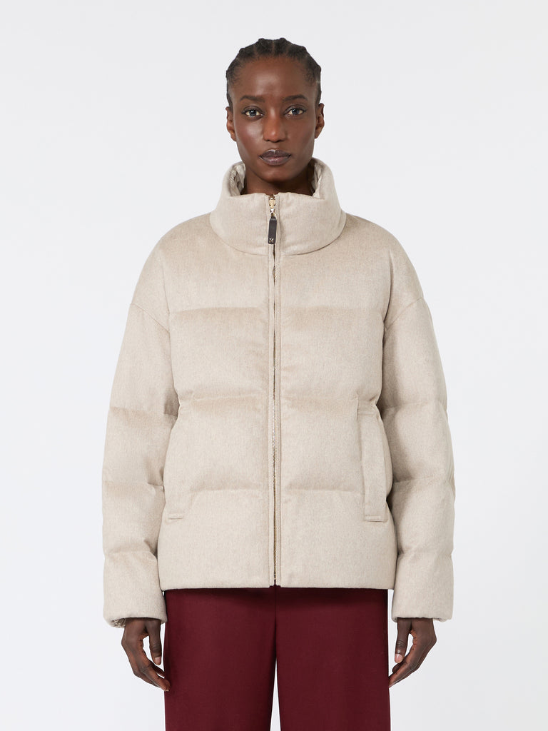 max mara short reversible cashmere puffer jacket