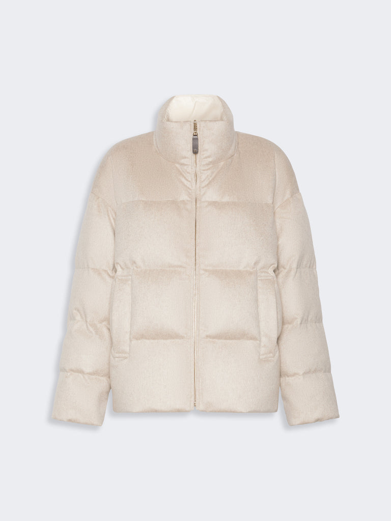 max mara short reversible cashmere puffer jacket