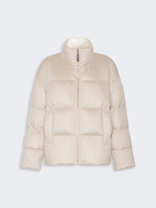 Short Reversible Cashmere Puffer Jacket for Women - Albino - Max Mara UAE