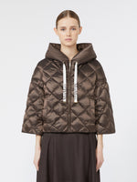 max mara cape-style puffer in water-repellent iridescent plain-weave fabric for women