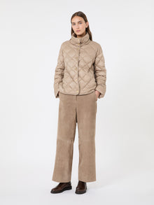 Slim-Fit Puffer Jacket In Water-Repellent Plain-Weave Fabric for Women - Beige - Max Mara UAE