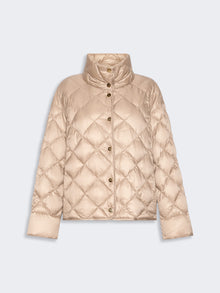 Slim-Fit Puffer Jacket In Water-Repellent Plain-Weave Fabric for Women - Beige - Max Mara UAE