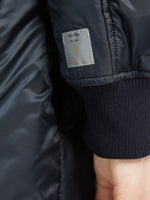 Long Water-Repellent Canvas Bomber Jacket for Women - Midnightblue - Max Mara UAE