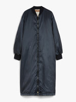 Long Water-Repellent Canvas Bomber Jacket for Women - Midnightblue - Max Mara UAE