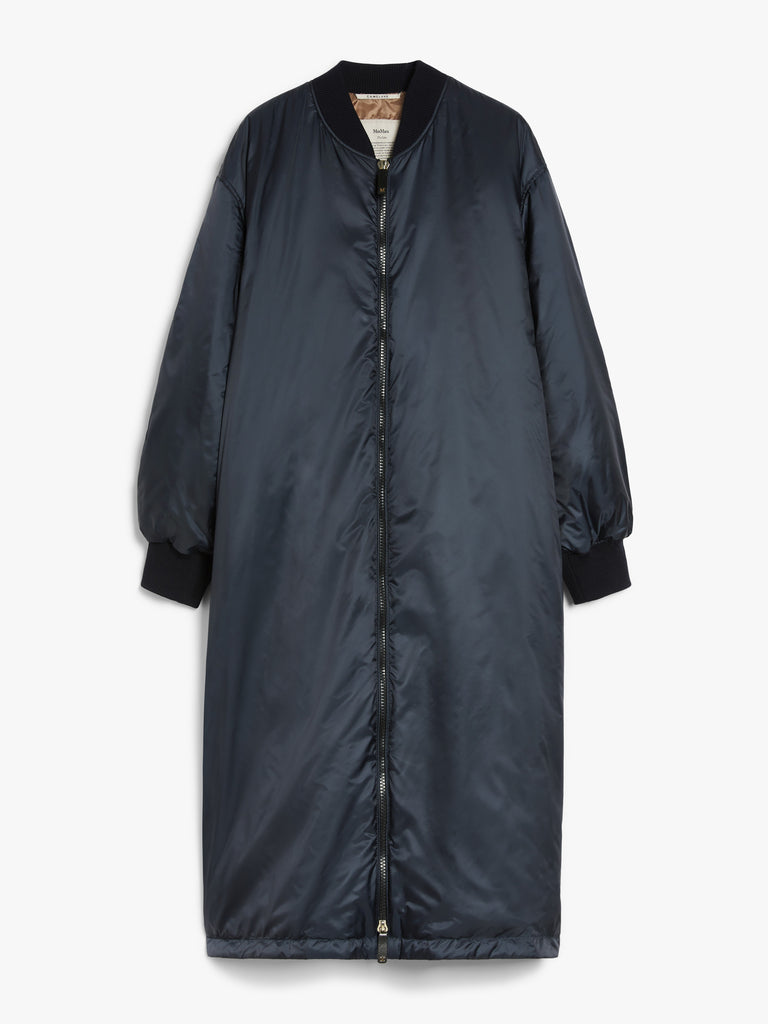 max mara long water-repellent canvas bomber jacket
