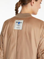Long Water-Repellent Canvas Bomber Jacket for Women - Camel - Max Mara UAE