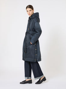 Water-repellent canvas padded parka