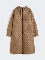 max mara water-repellent padded canvas hooded parka for women