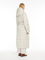 Reversible Robe Coat In Water-Repellent Satin for Women - Ice - Max Mara UAE
