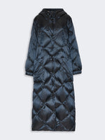 max mara long puffer in quilted water-repellent fabric for women