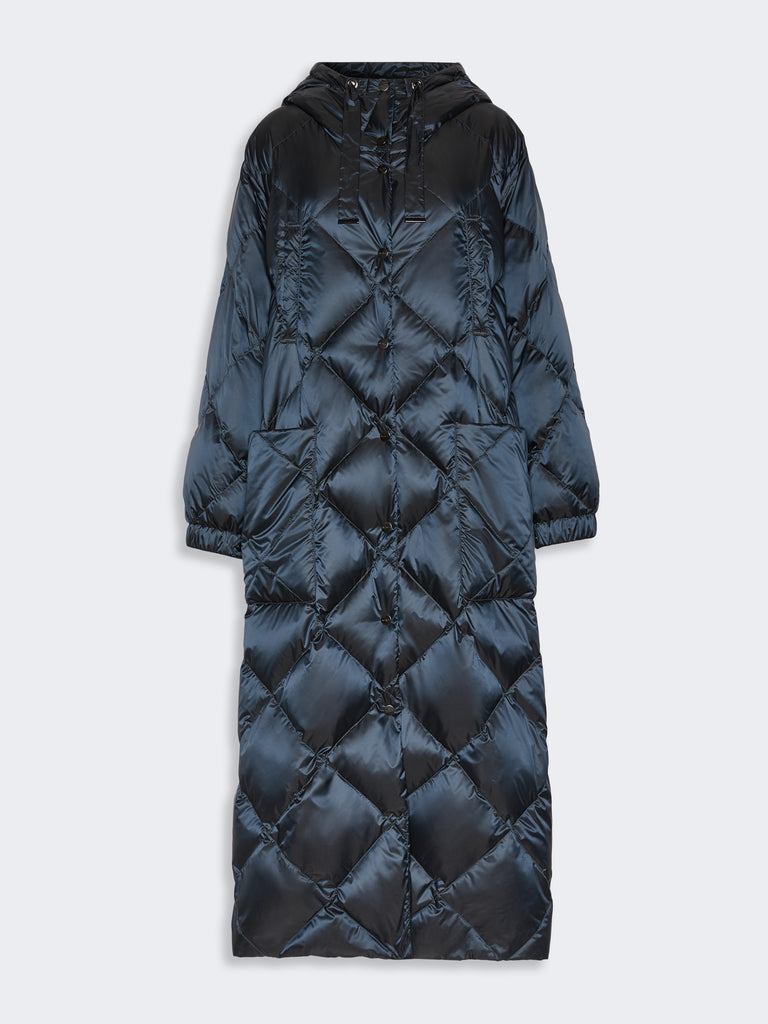 max mara long puffer in quilted water-repellent fabric