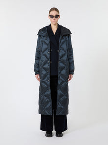 max mara long puffer in quilted water-repellent fabric for women
