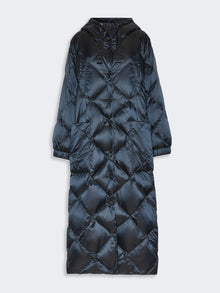 Long Puffer In Quilted Water-Repellent Fabric for Women - Midnightblue - Max Mara UAE