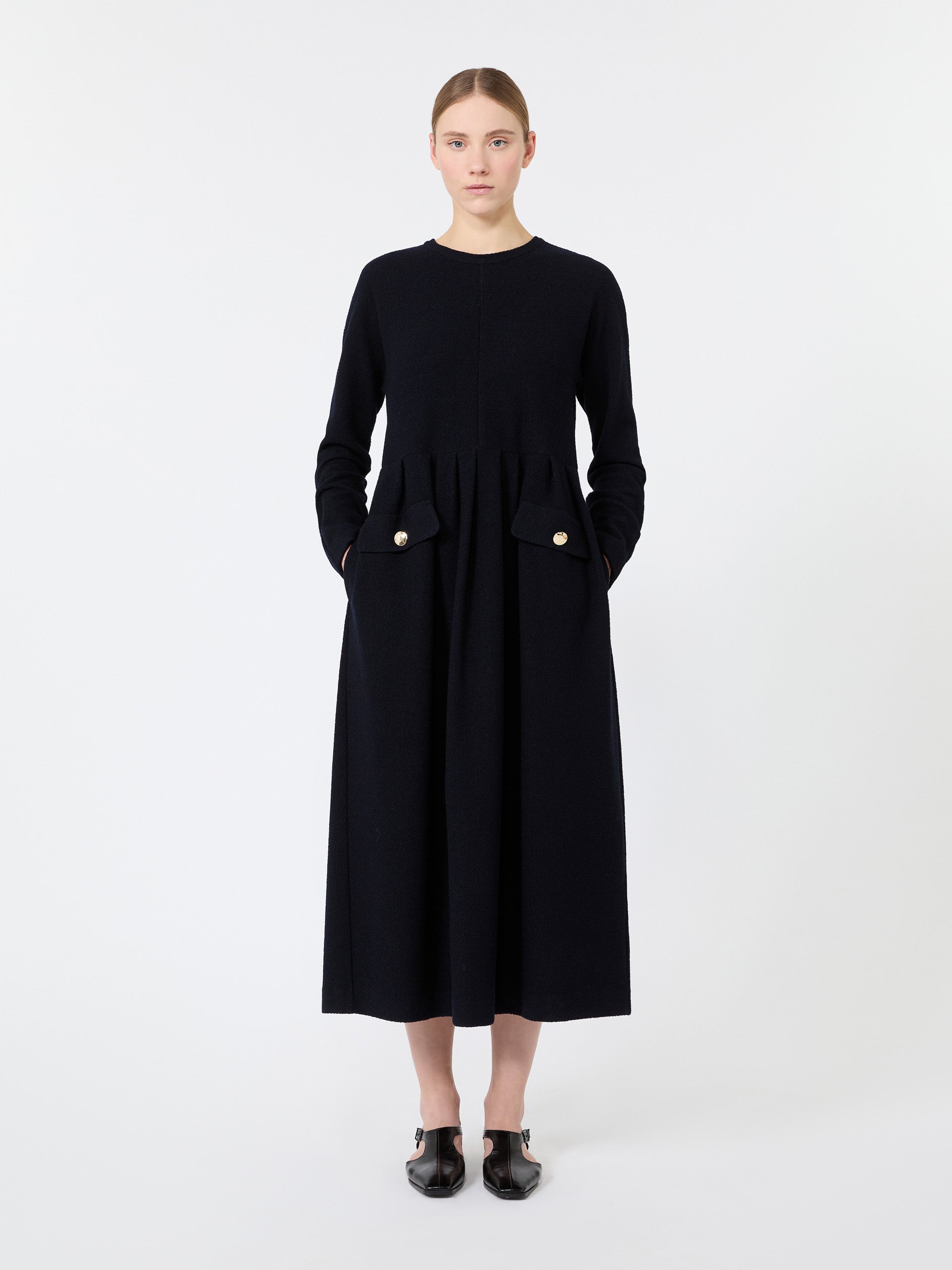max mara bouclé-look jersey dress for women