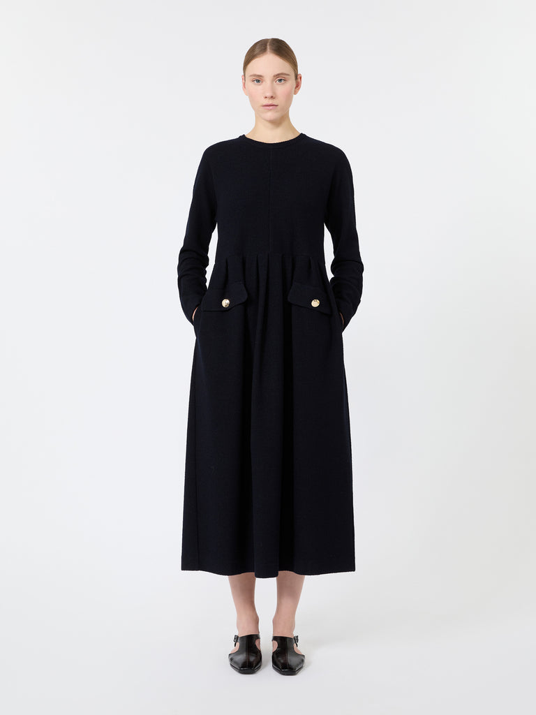 max mara bouclé-look jersey dress