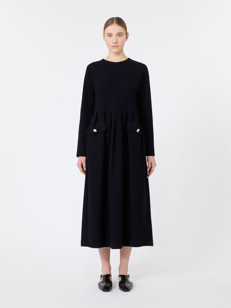 max mara bouclé-look jersey dress