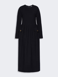 Bouclé-Look Jersey Dress for Women - Ultramarine - Max Mara UAE