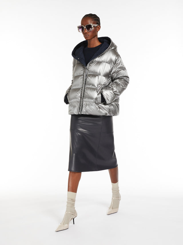 Coated Fabric Skirt for Women - Ultramarine - Max Mara UAE