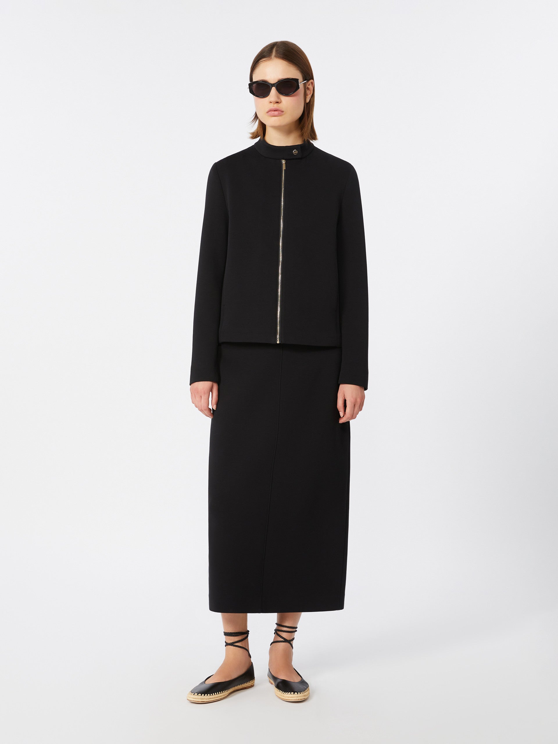 max mara straight-fit scuba jersey skirt for women