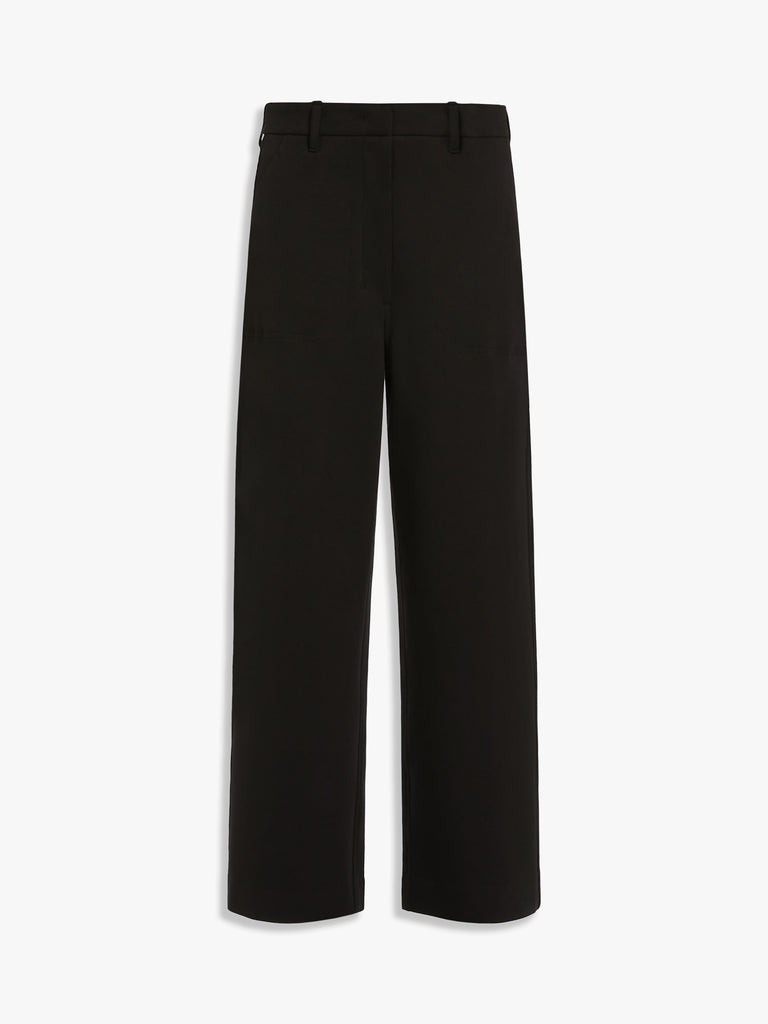 Straight-fit scuba jersey trousers