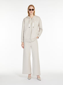 Wide jersey trousers