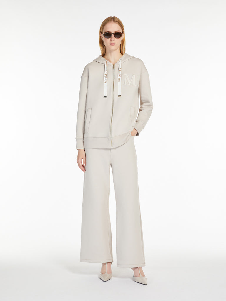 Wide jersey trousers