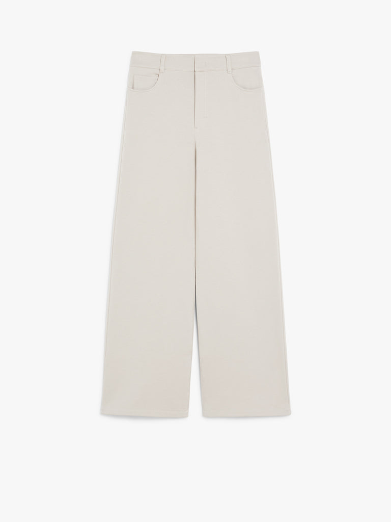 Wide jersey trousers