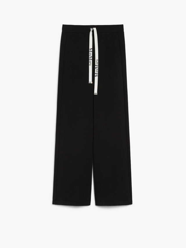 Fleece Drawstring Trousers for Women - Black - Max Mara UAE