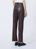 max mara slim-fit coated fabric trousers for women