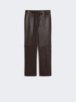max mara slim-fit coated fabric trousers for women