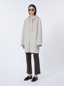 Slim-Fit Coated Fabric Trousers for Women - Chocolate - Max Mara UAE