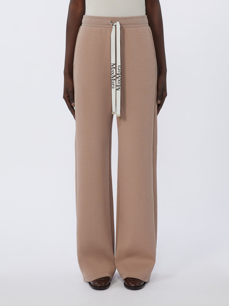 Wide-fit jersey trousers