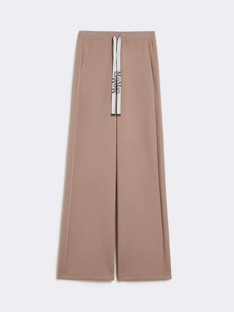 Wide-fit jersey trousers