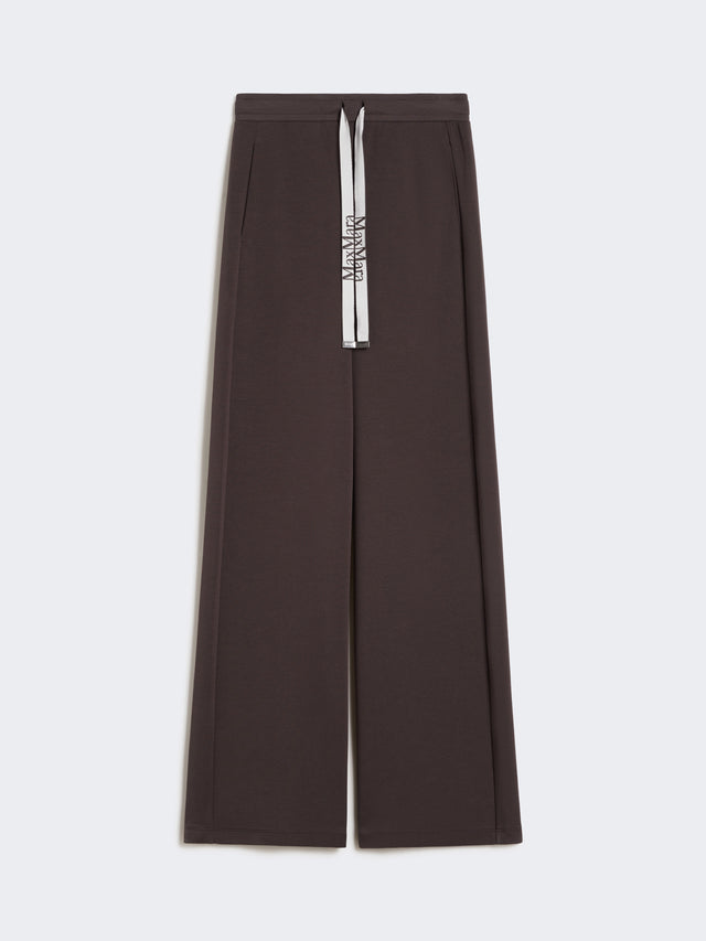 max mara wide-fit jersey trousers for women