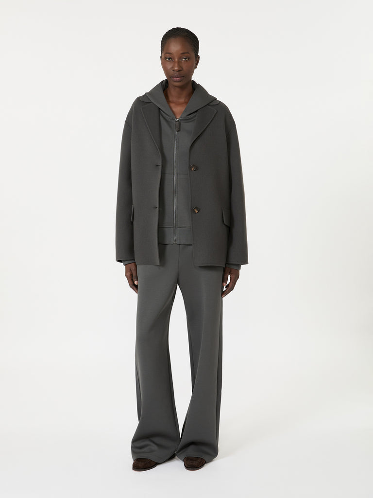 max mara wide double jersey trousers